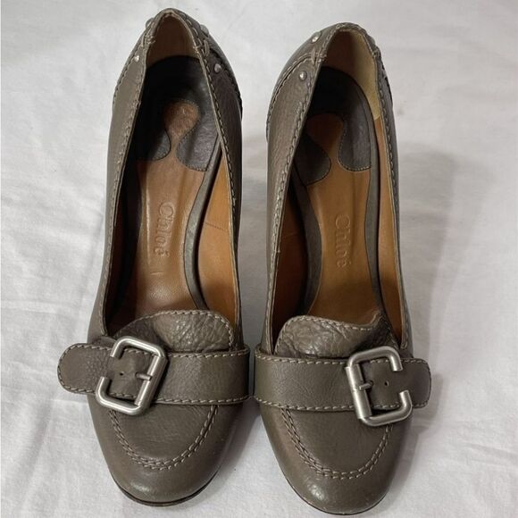 Chloé Size 38 1/2 Loafer High Pumps - Picture 2 of 10